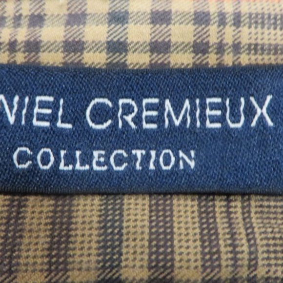 Brown Flannel Look Long Sleeve Shirt - Daniel Cremieux Collection - Medium - Picture 8 of 9